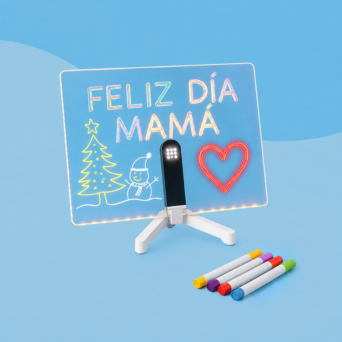 Pizarra luminosa con LED para dibujar