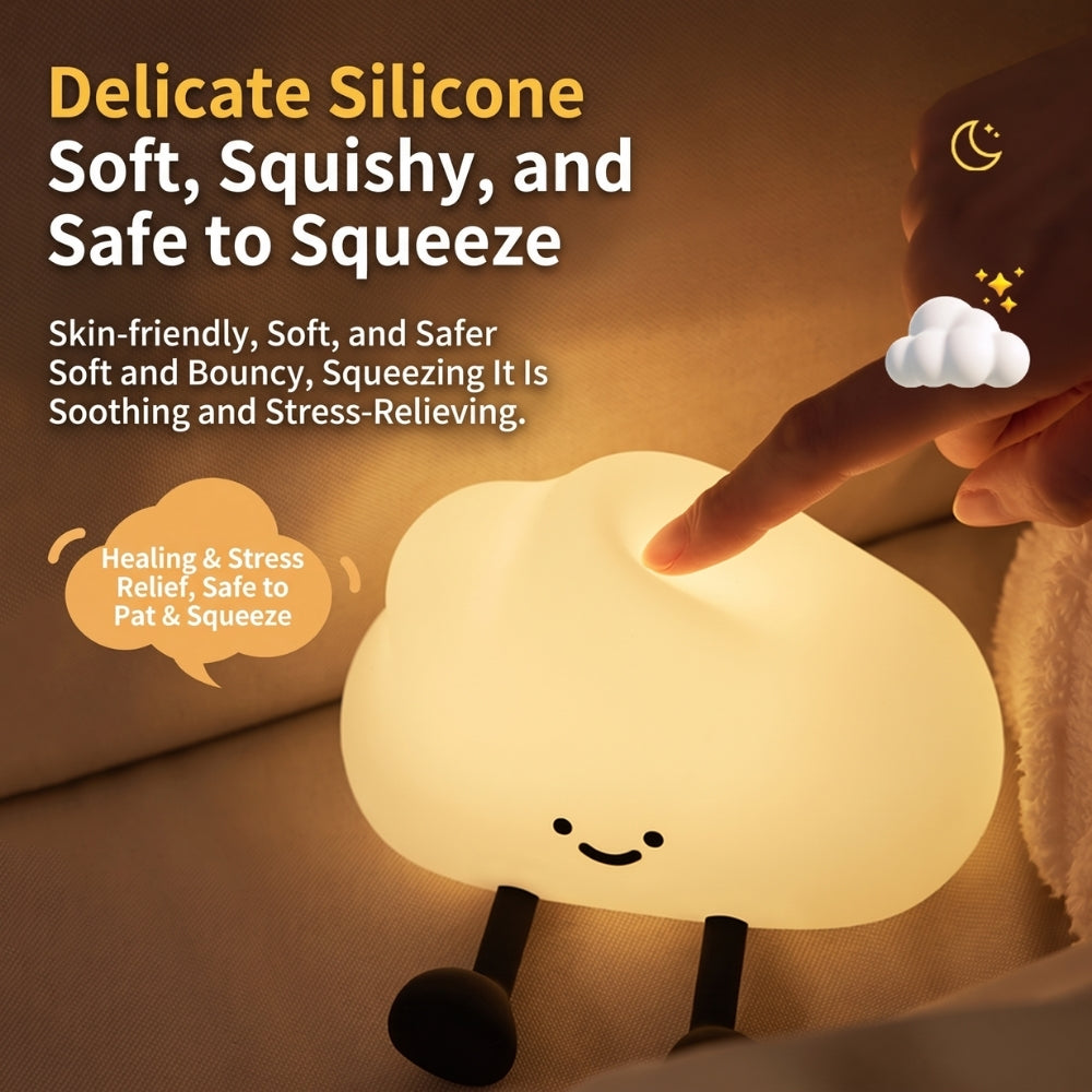 Lámpara de nube iluminando suavemente una habitación infantil