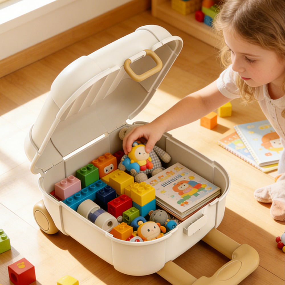 Maleta infantil con ruedas para guardar ropa y accesorios