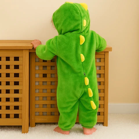 Pijama Enterizo De Dinosaurio De Polar Para Bebé Y Niño