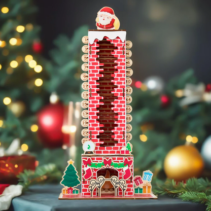 Calendario de Adviento de madera con contador interactivo para contar los días hasta Navidad