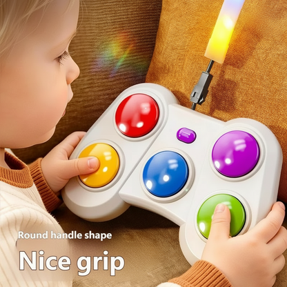 Botones de colores del juego de reflejos