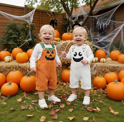 Peto infantil de Halloween mostrado en una vista completa