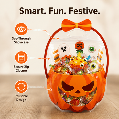 Bolsa con forma de calabaza para recuerdos de fiesta