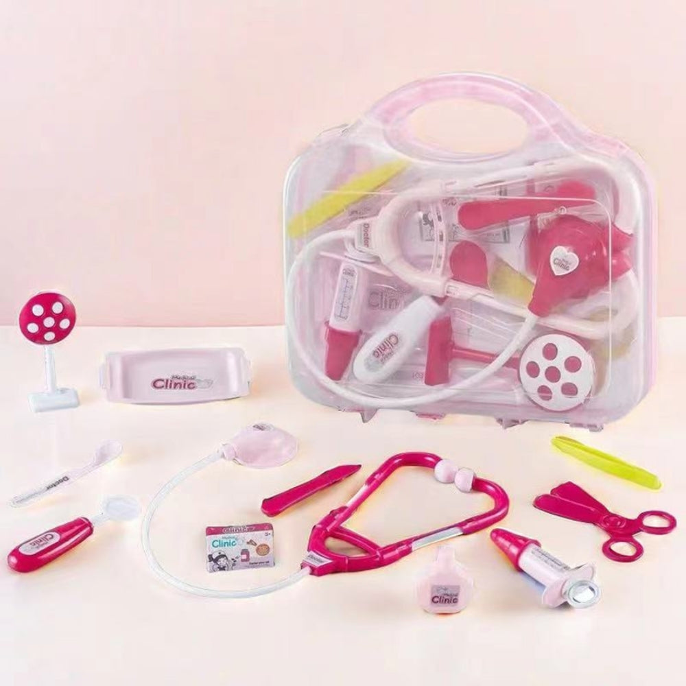 Estetoscopio de juguete y herramientas médicas del set infantil