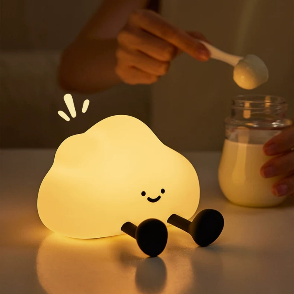 Lámpara de silicona con forma de nube para niños
