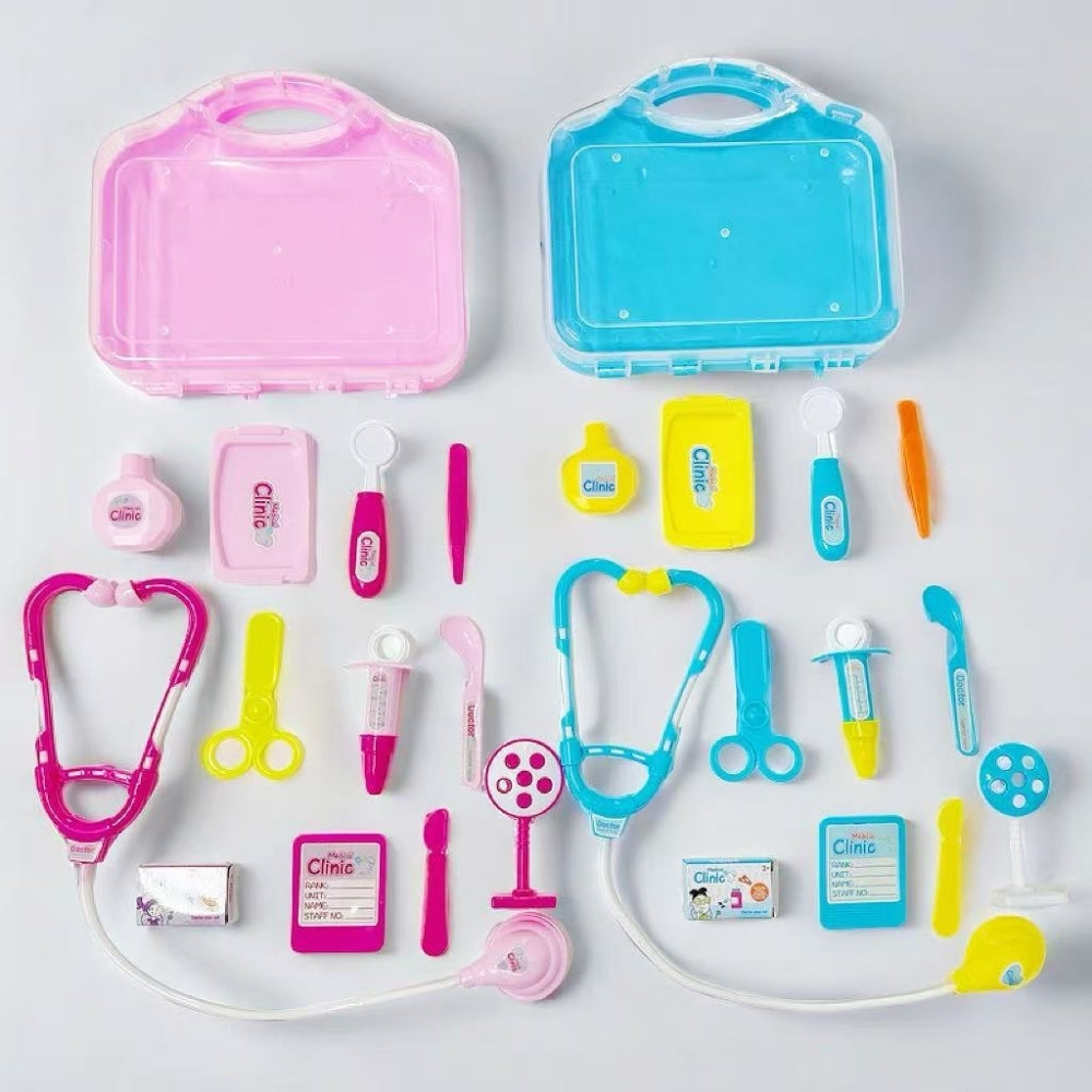 Set médico de juguete con jeringa y termómetro para juego de roles