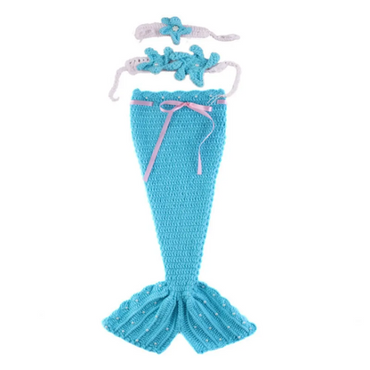 Disfraz De Sirena Para Bebé Con Cola Top Y Diadema