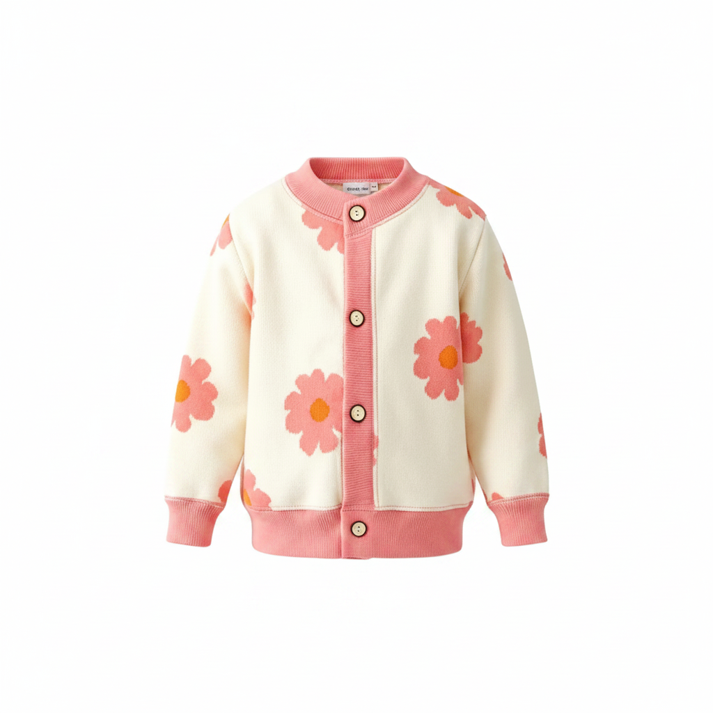 Cárdigan Tejido Infantil Con Estampados