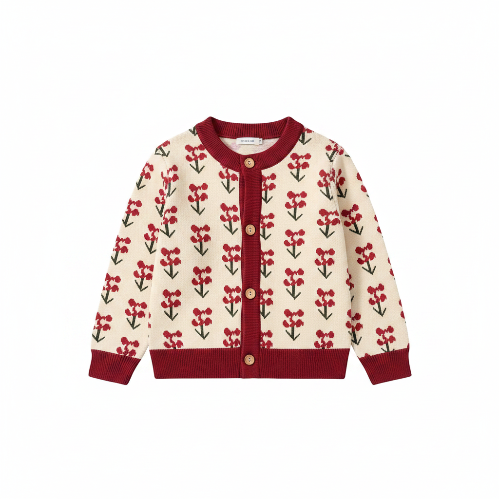 Cárdigan Tejido Infantil Con Estampados