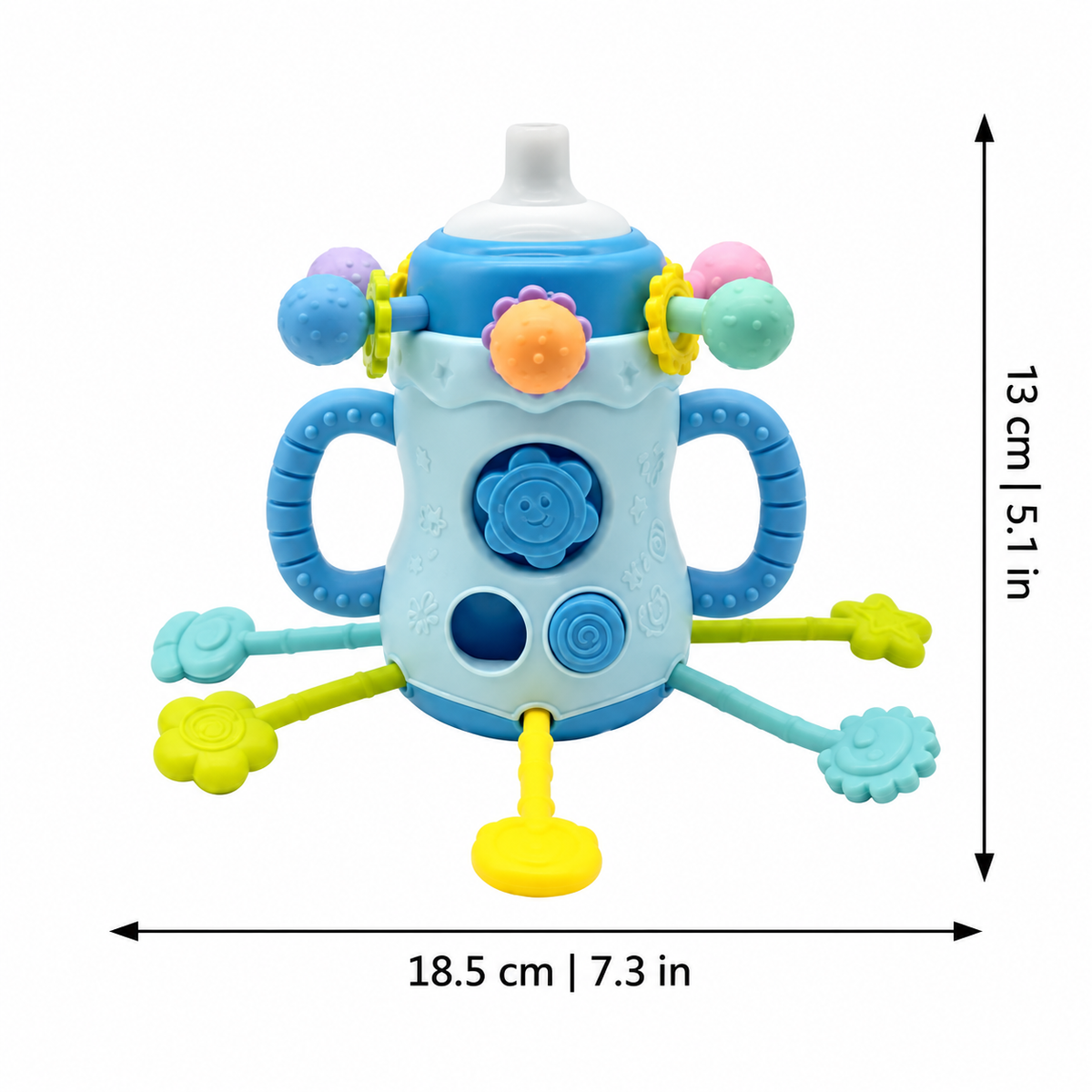 Juguete de dentición para bebé diseñado para explorar diferentes texturas