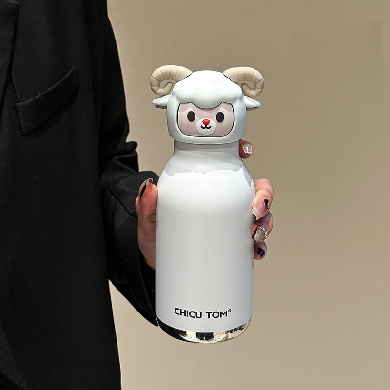 Termo Infantil de Acero Inoxidable con Diseño de Animales