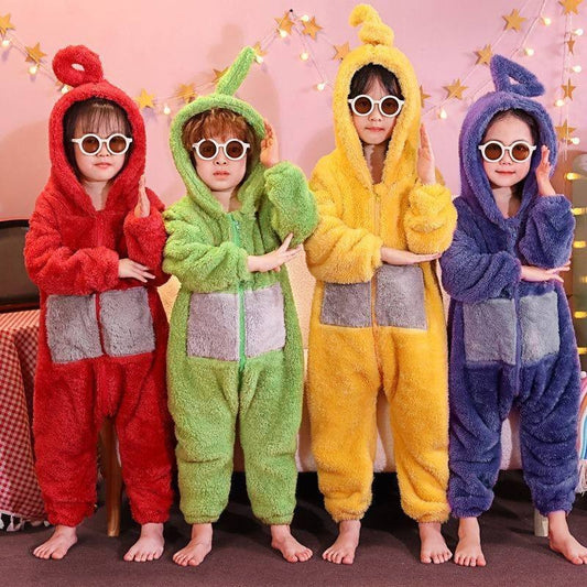 Disfraz infantil para fiestas y juego de roles, vista frontal del atuendo completo