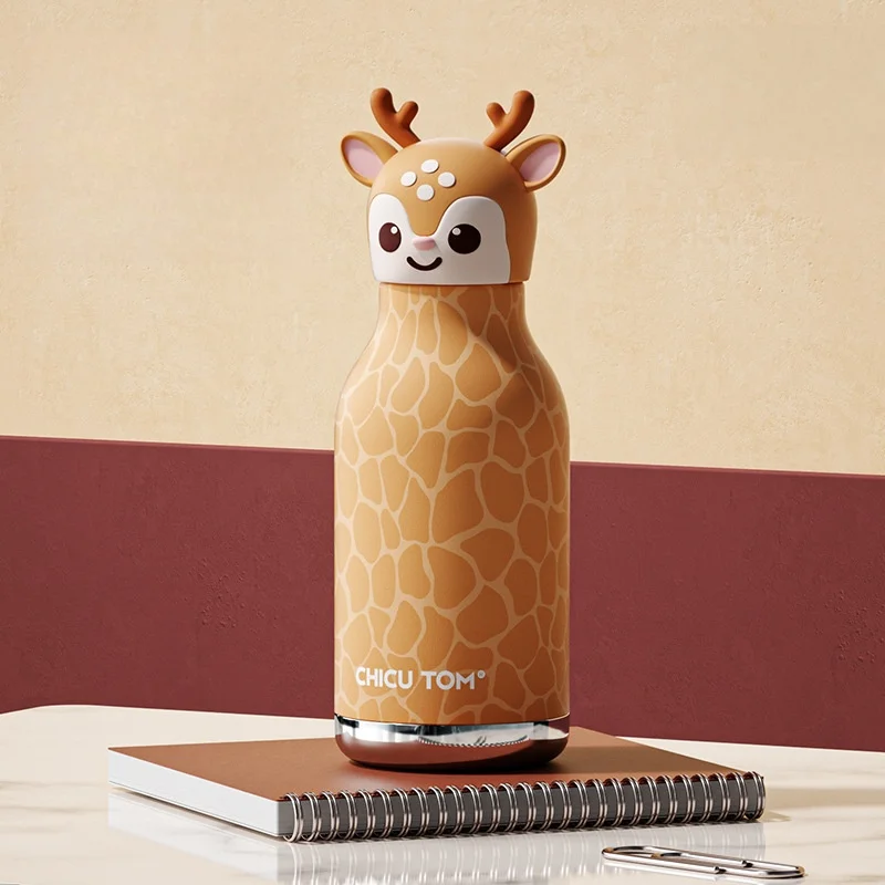 Termo Infantil de Acero Inoxidable con Diseño de Animales