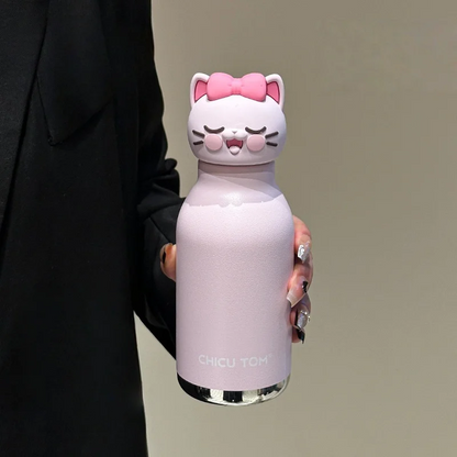 Termo Infantil de Acero Inoxidable con Diseño de Animales