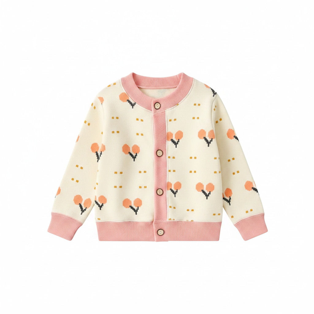 Cárdigan Tejido Infantil Con Estampados