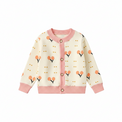 Cárdigan Tejido Infantil Con Estampados