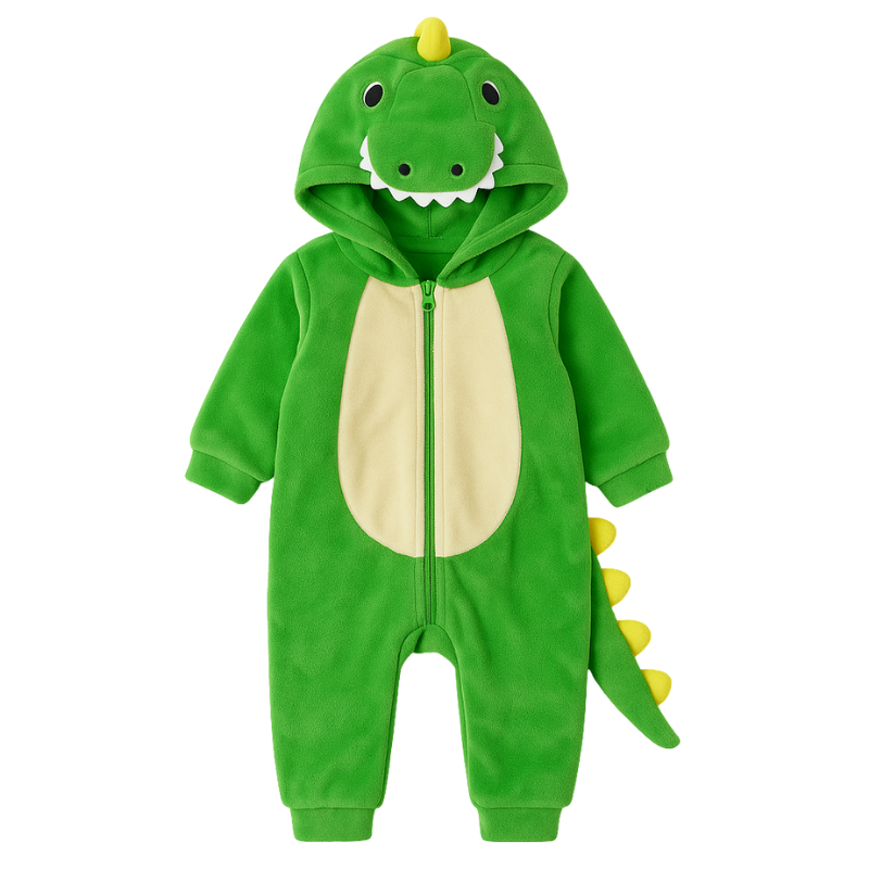 Pijama de dinosaurio para dormir, con diseño cómodo y abrigador para niños