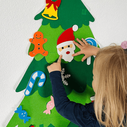 Árbol de Navidad de Fieltro - Niño Feliz