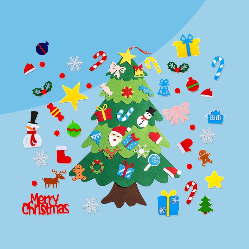 Árbol de Navidad de Fieltro - Niño Feliz