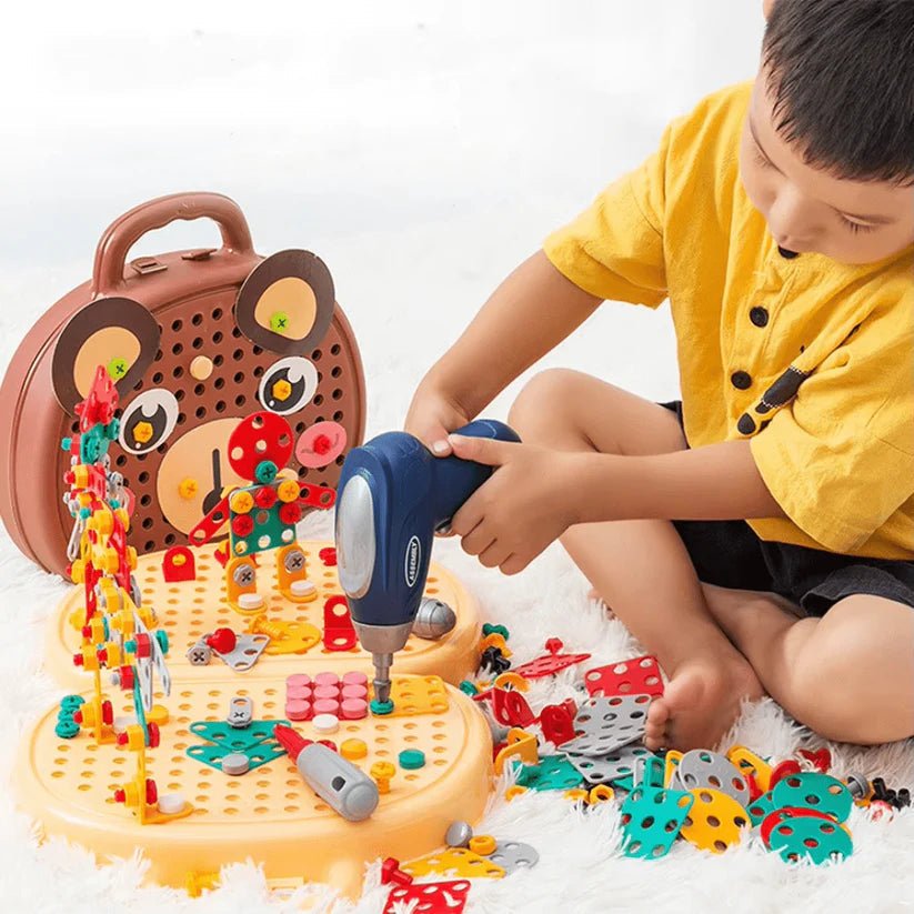 Caja De Herramientas De Juguete Montessori Para Niños - Niño Feliz
