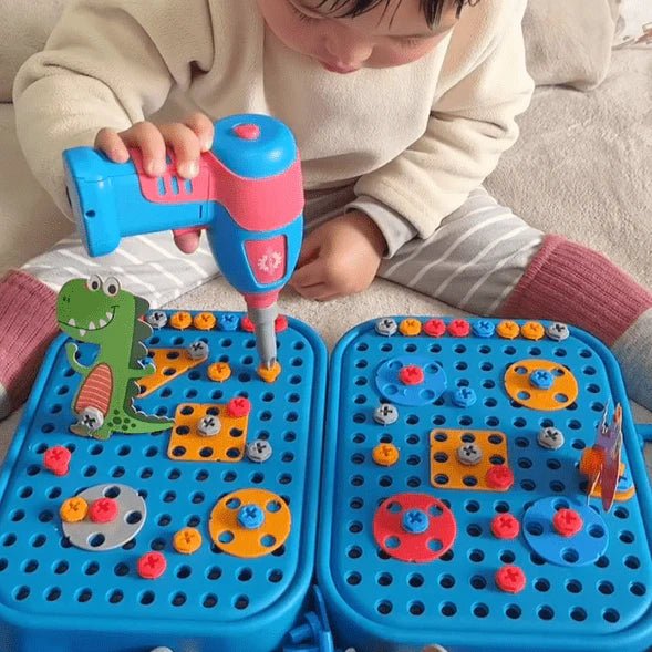 Caja De Herramientas De Juguete Montessori Para Niños - Niño Feliz