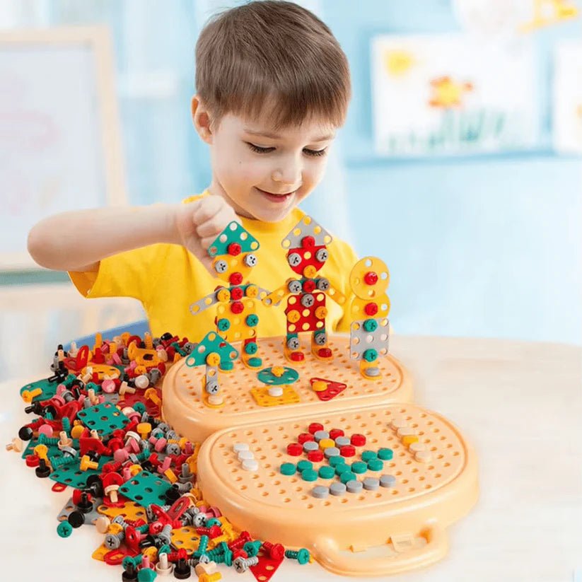 Caja De Herramientas De Juguete Montessori Para Niños - Niño Feliz