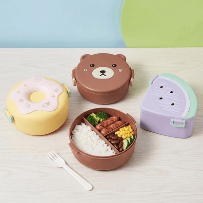 Caja de Lunch Infantil con Compartimentos - Niño Feliz