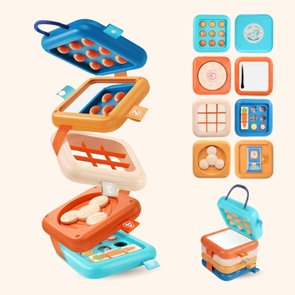 Cubo Interactivo Montessori 7 en 1 para Aprender - Niño Feliz