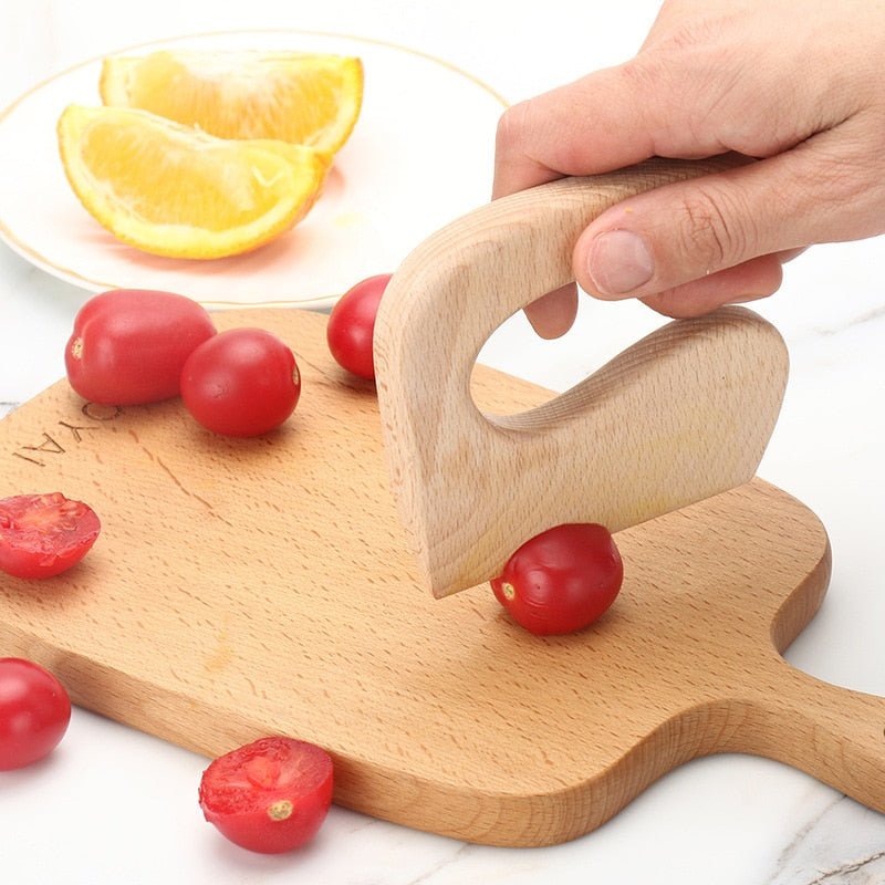Cuchillo De Madera Para Niños Montessori - Niño Feliz