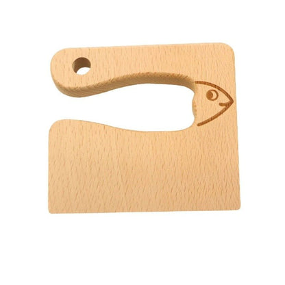 Cuchillo De Madera Para Niños Montessori - Niño Feliz