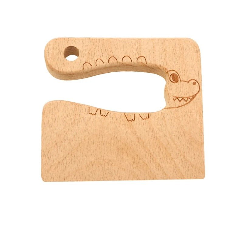 Cuchillo De Madera Para Niños Montessori - Niño Feliz