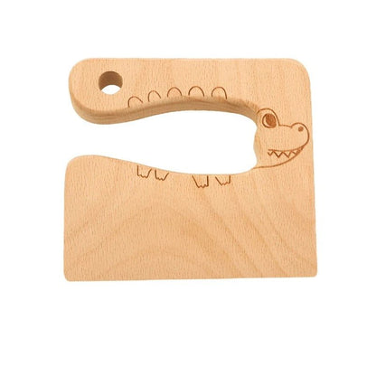 Cuchillo De Madera Para Niños Montessori - Niño Feliz