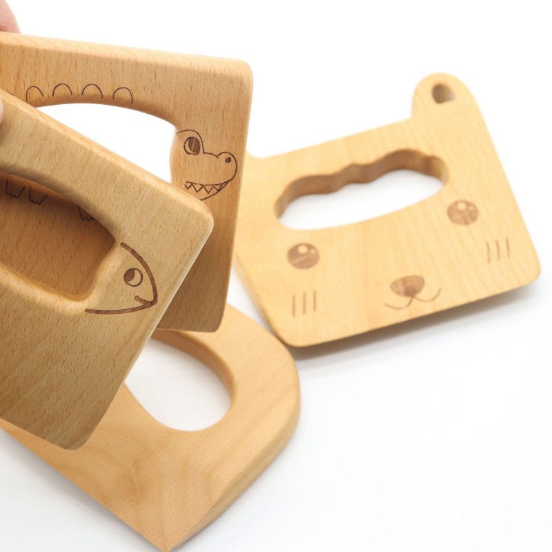 Cuchillo De Madera Para Niños Montessori - Niño Feliz