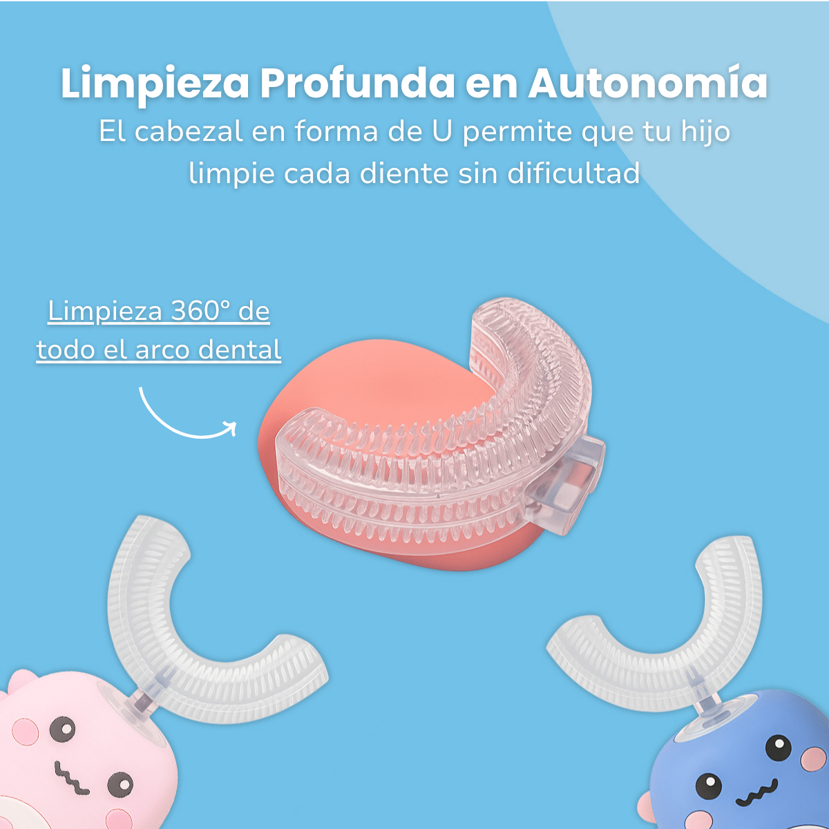 DinoCepillo™ | Cepillo de Dientes Eléctrico para Niños - Niño Feliz