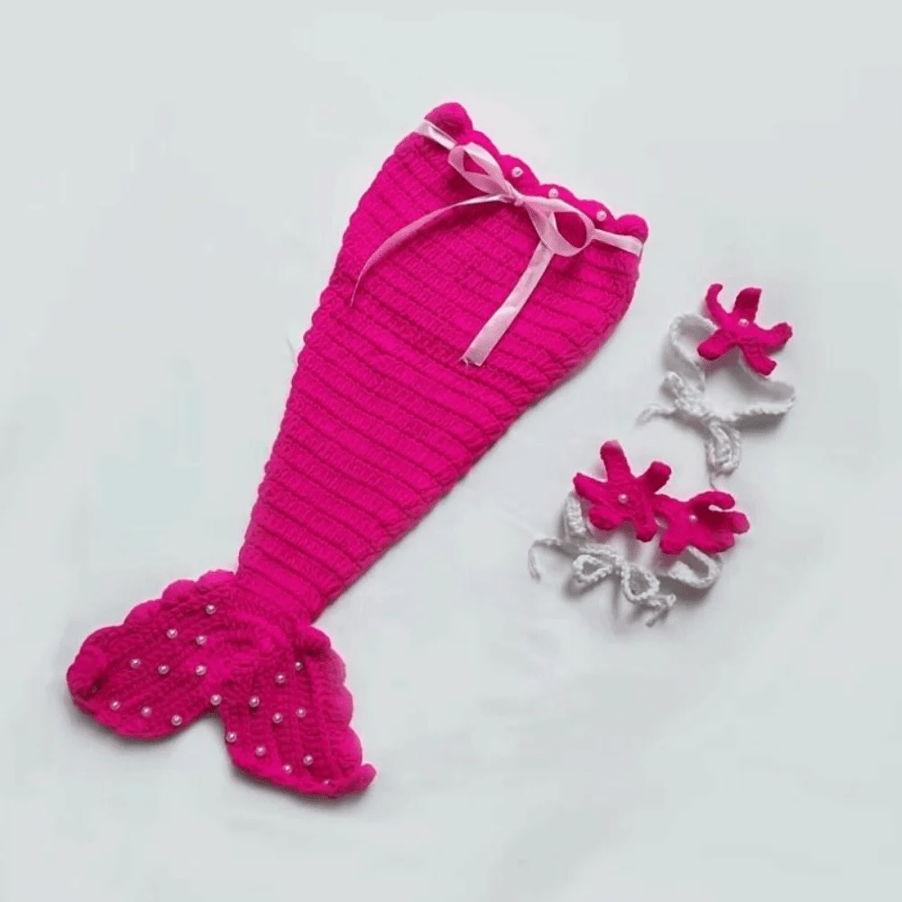 Disfraz De Sirena Para Bebé Con Cola Top Y Diadema - Niño Feliz