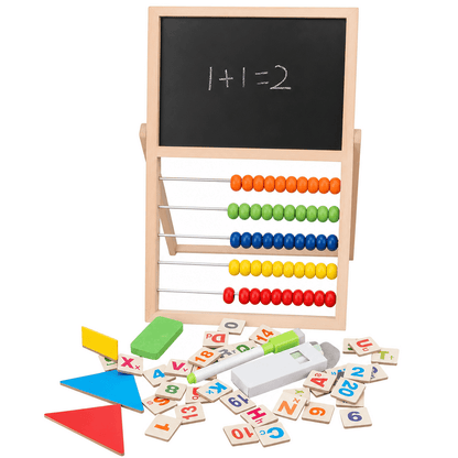 Tabla De Actividades Matemáticas De Madera Con Ábaco
