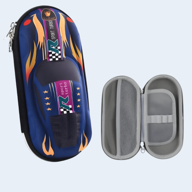 Estuche Escolar Infantil Con Diseño De Auto 3D - Niño Feliz