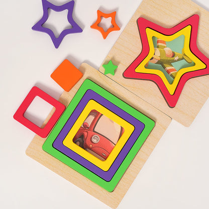 Juego de formas Montessori diseñado para niños pequeños