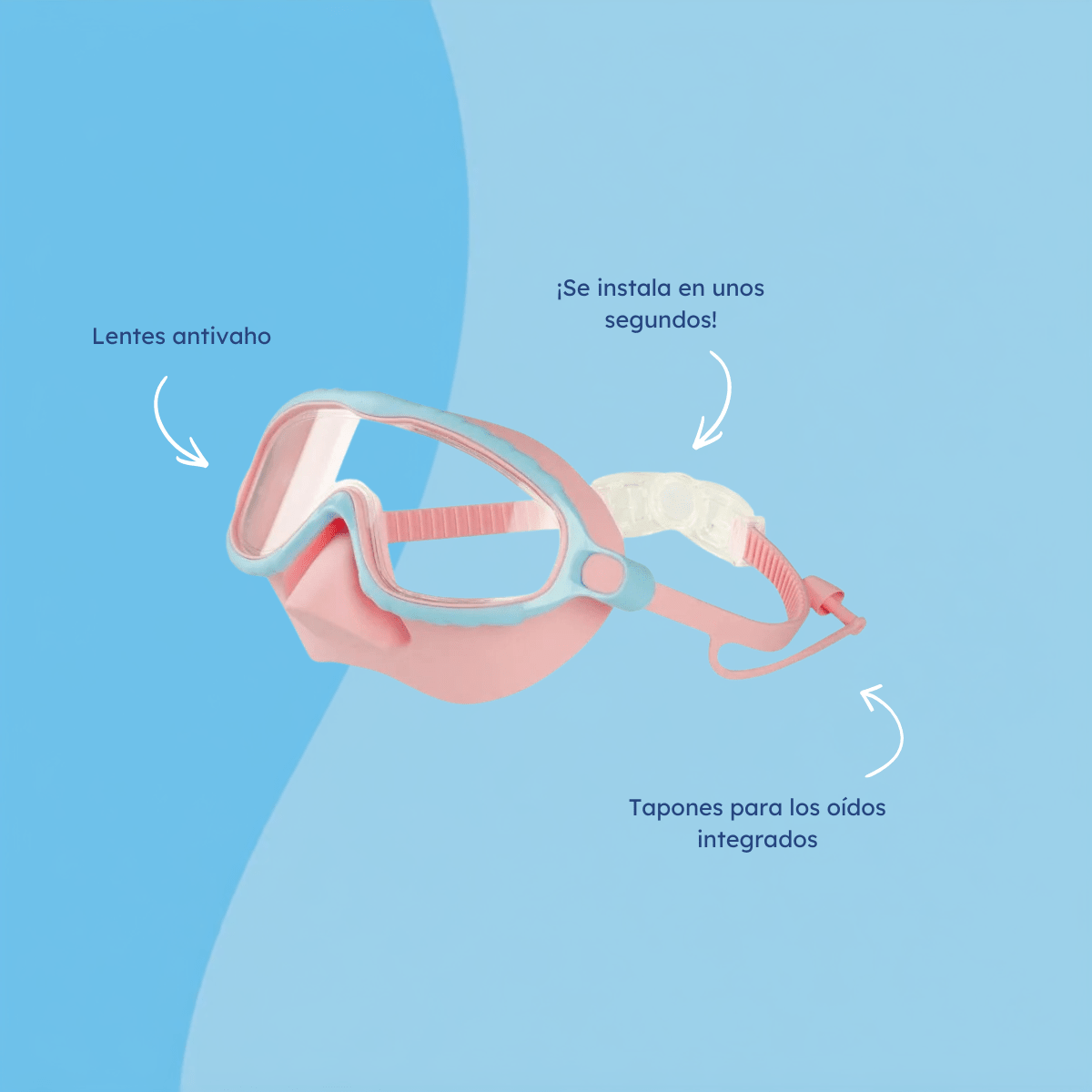 Gafas de natación con clip - Niño Feliz