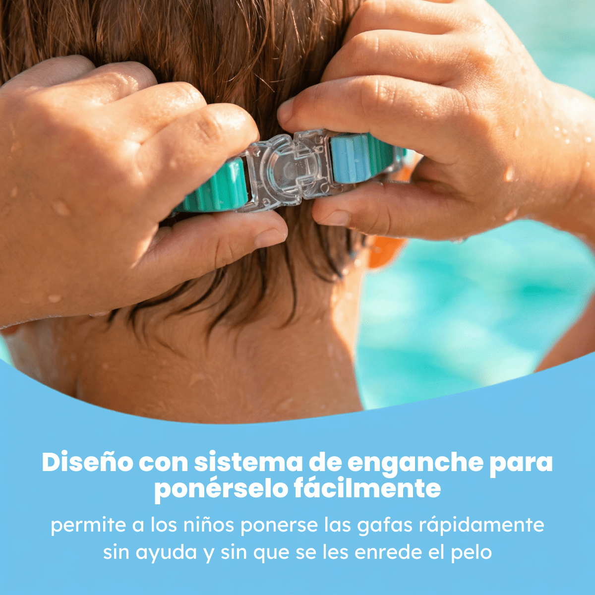 Gafas de natación con clip - Niño Feliz