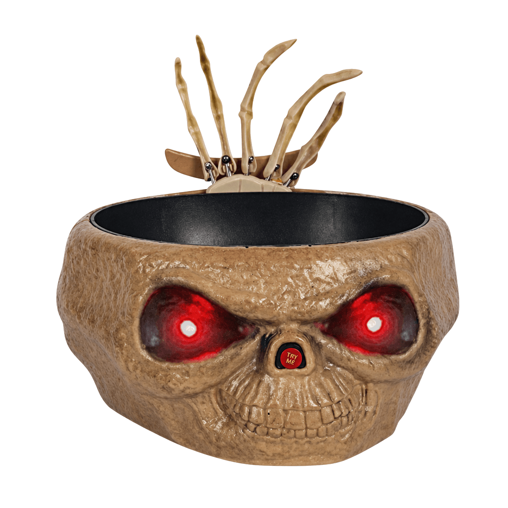 Tazón de Halloween colocado como decoración en una fiesta
