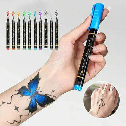 Plumones Para Pintar El Cuerpo 10 Colores Lavables