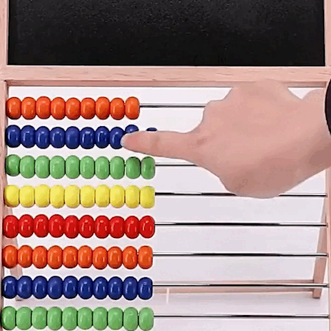 Tabla De Actividades Matemáticas De Madera Con Ábaco