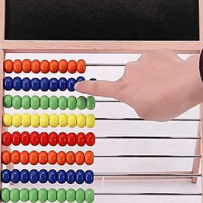 Tabla De Actividades Matemáticas De Madera Con Ábaco