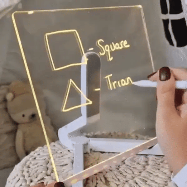 Pizarra luminosa con LED para dibujar