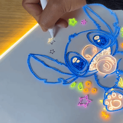 Pizarra luminosa con LED para dibujar