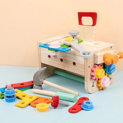 Juego de Herramientas de Madera con Caja 29 Piezas - Niño Feliz