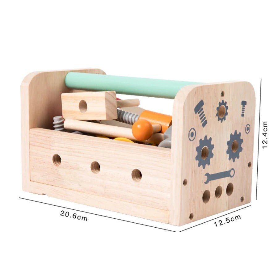 Juego de Herramientas de Madera con Caja 29 Piezas - Niño Feliz