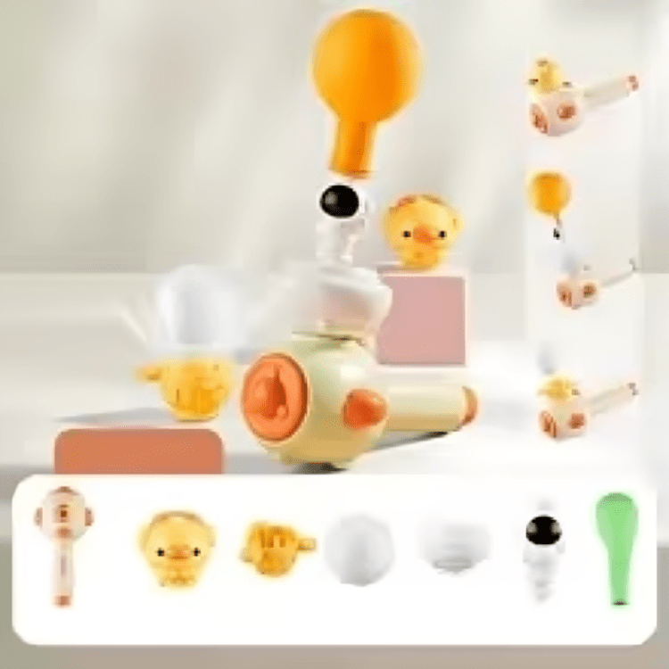 Juguete De Soplo Montessori Para Comunicación Y Habilidades - Niño Feliz
